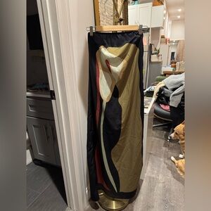 Strapless maxi dress with flower